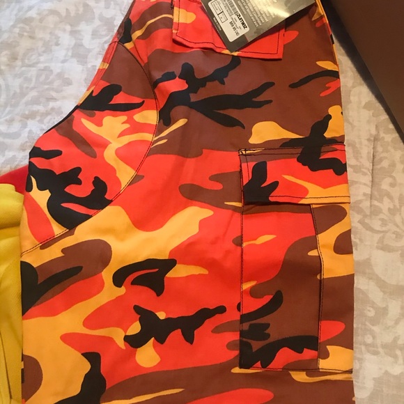 Orange Army Pants - Picture 2 of 2